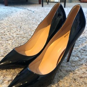 Black stiletto heels